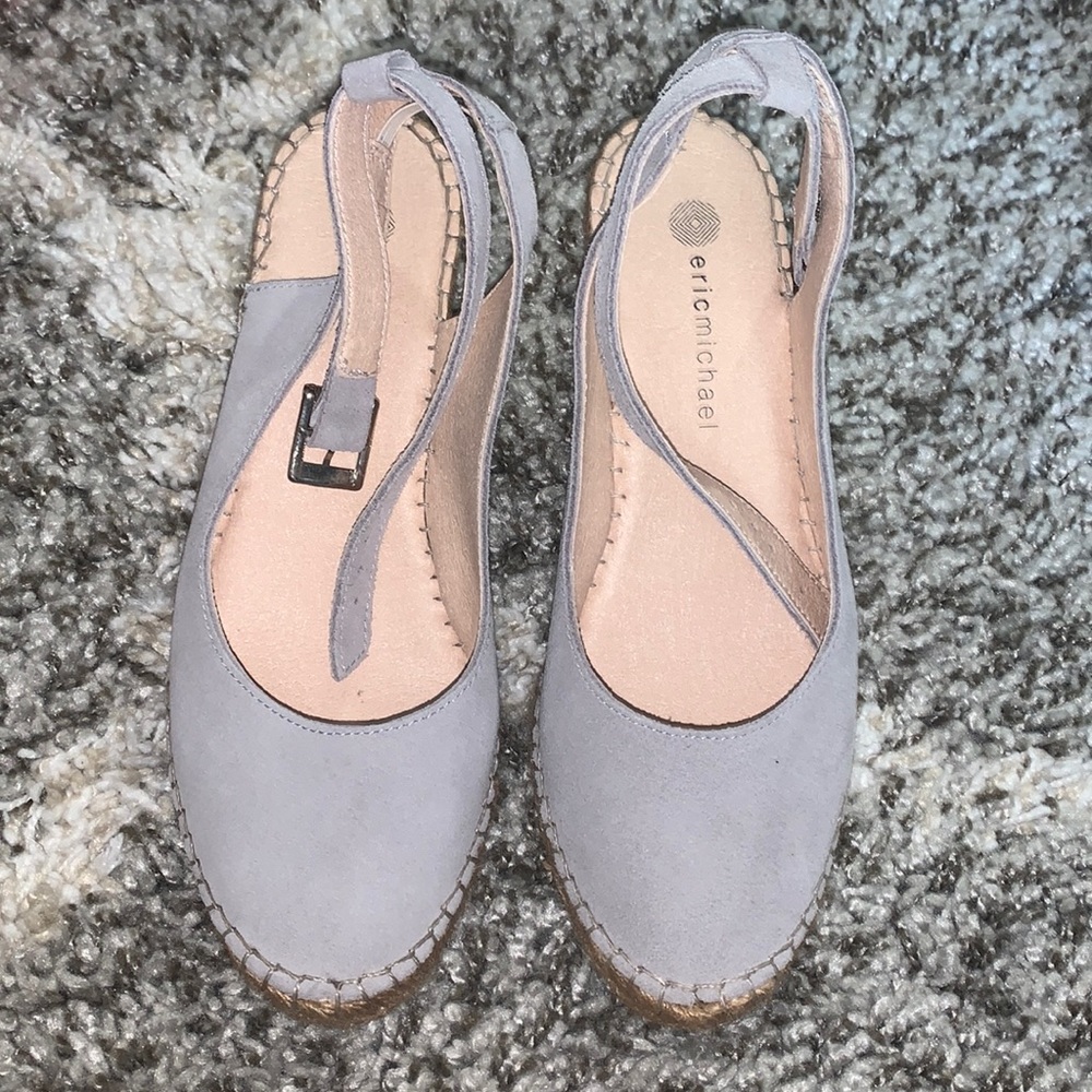 Eric Michael Suede Wedge Sandals